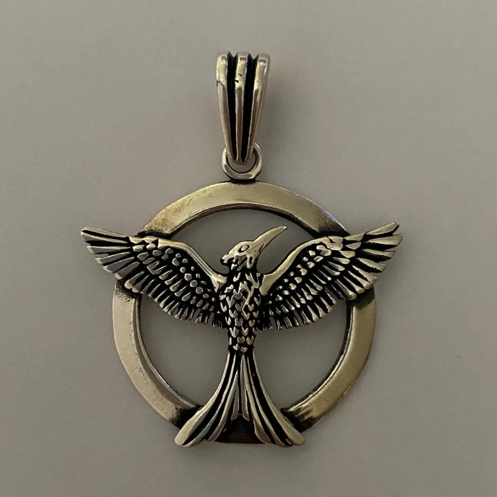 925 Silver eagle pendant unisex